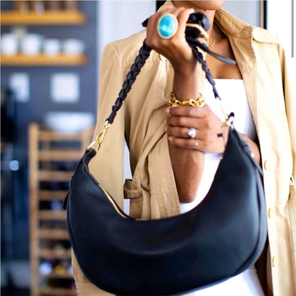 💞 Jules Kae Zola bag - Rachel Zoe Curateur Crescent Shaped 🌙 Hobo purse Boho